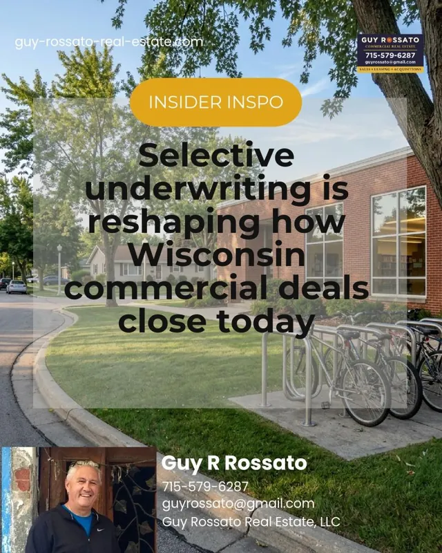 A recent LinkedIn post from Guy Rossato on Wisconsin commercial real estate